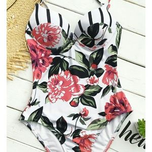 NwT cupshe floral stripe one piece